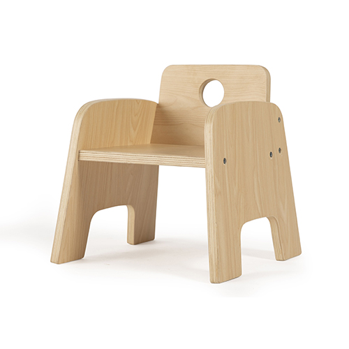Eco Friendly Kindergarten Child, Childrens Wooden Chair With Arms